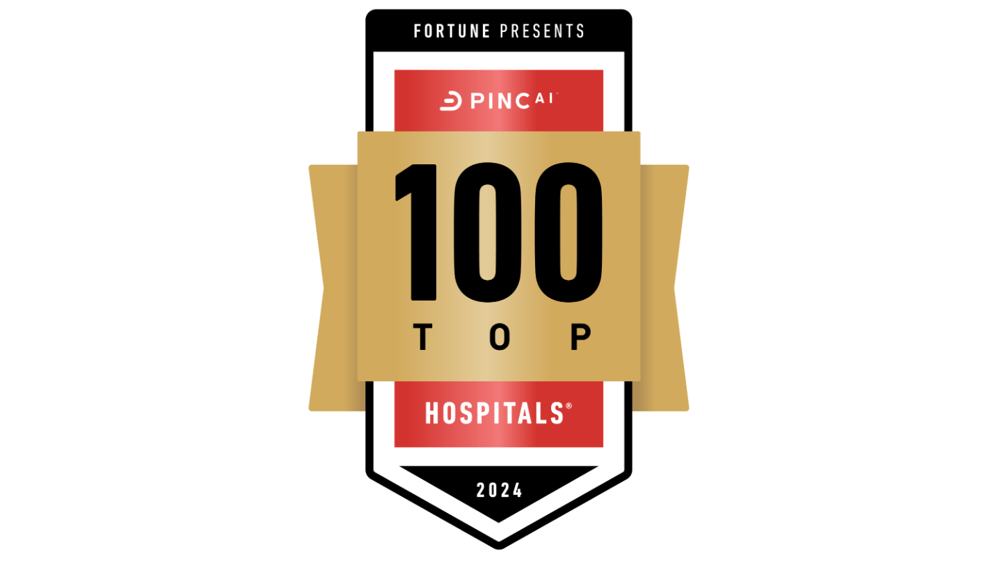 100 top hospital seal